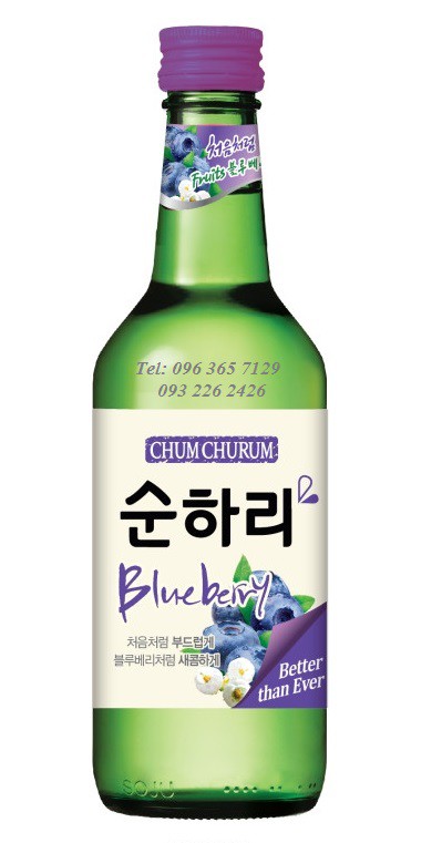 Rượu Soju Chum Churum Blueberry  Soju Việt Quất